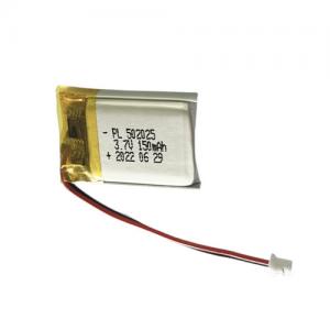 China 3.7V 150mAh Rechargeable Lithium Polymer Battery 502025 for Smart Watches wholesale