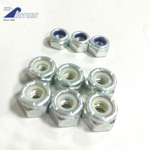 China Hexagon thick nuts with nylon inserted hex head type nuts zinc plated wholesale