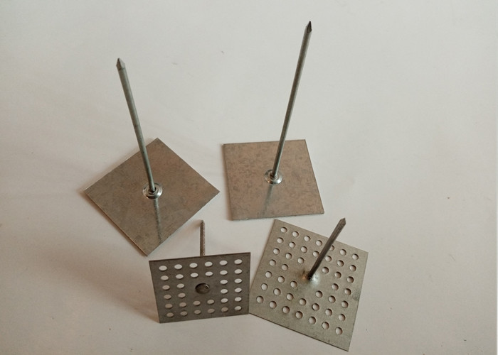 China Galvanized Steel 2 Inch Metal Insulation Hangers With Perforated Base wholesale