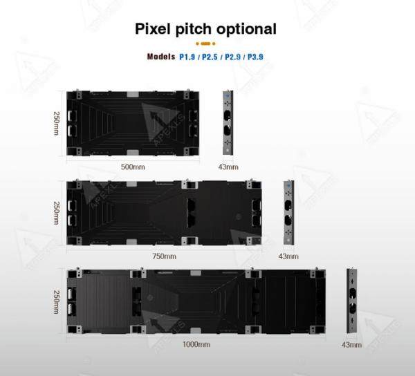 APEXLS Large Led Advertising Screens P6 RGB LED Display 800-1200cd/M2