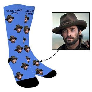 China custom print socks crew fashion funky face socks personalized photo design crew socks men women wholesale
