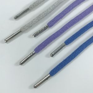 Custom Color Bulk Round Shoelace Cotton Sports Sneaker Shoelaces Elastic