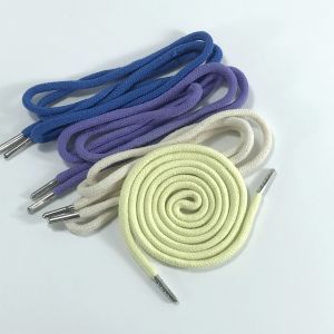 Custom Color Bulk Round Shoelace Cotton Sports Sneaker Shoelaces Elastic