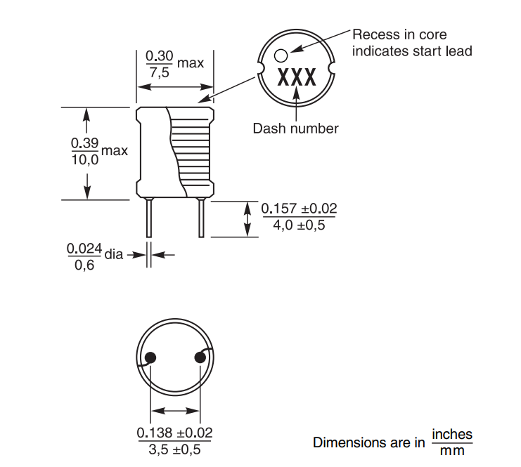 Ferrite Core Power Inductors for speaker crossover networks DR0608-683L/ DR0608-823L /DR0608-104L/DR0608-124L