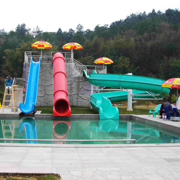 Galvanized Carbon Steel Custom Water Slides Raft Slide , 6-8mm Slide Body