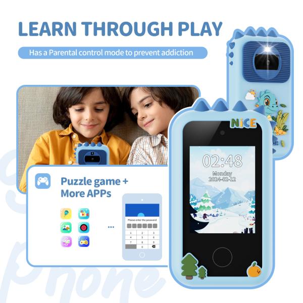 Kid Learning Partner Kid Toy Camera Phone Music Player Funny Record Moment With Dual Camera