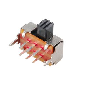 China Slide Switch，2P2T Right Angle Sliding Switch,Horizontal Interruptor On-Off Push Tact Switch, Circuit Toggle Switch, wholesale