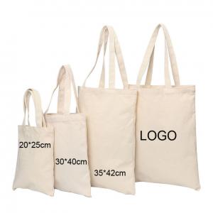 China Cotton shopping bags advertising bag 20*25cm/30*40cm/35*42cm white logo customized wholesale