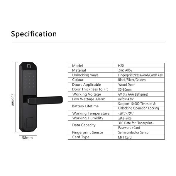 Amazon Hot Selling Keyless Fingerprint Door Lock For Various Occasions