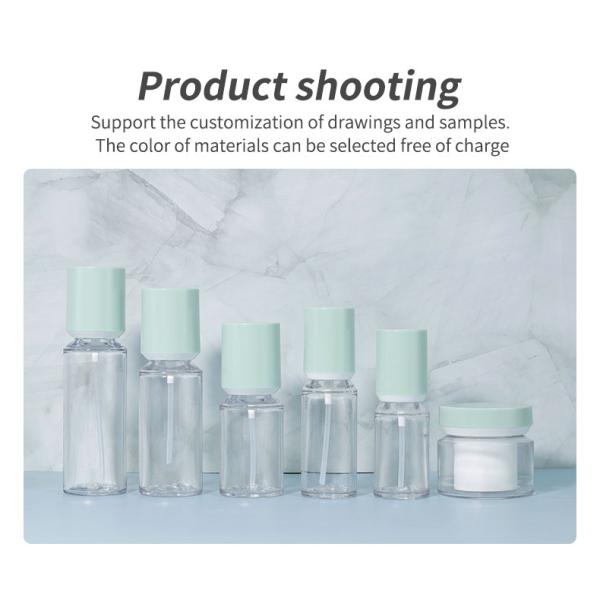 100ml Transparent Plastic Bottle Cosmetic Bottle Set 50g For Face Body Cream