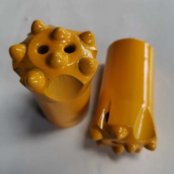 7 Buttons 32mm 34mm Cemented Carbide Tool Yellow Color Tungsten Tapered Button Drill Bit