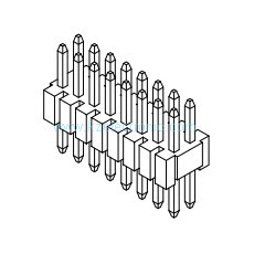 Buy cheap Double row 1.27*1.27mm straight DIP pin male header from wholesalers