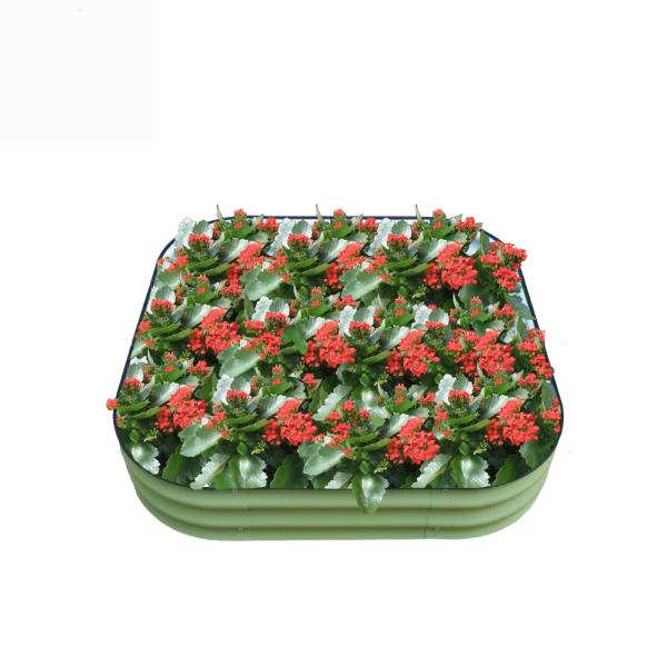 3.4*3.4*0.66 ft Metal Raised Bed Garden Bed Kit Galvanized Planter Raised Garden Boxes Outdoor Metal Raised Garden Beds