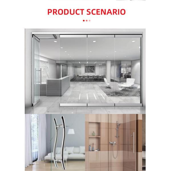 Customized S Shape Round Tube Back to Back Glass Sliding Door Pull Handle