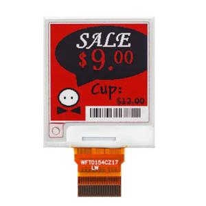 1.54 inch E-ink Display 200*200 dots resolution, AM EPD, Ultra Low Power