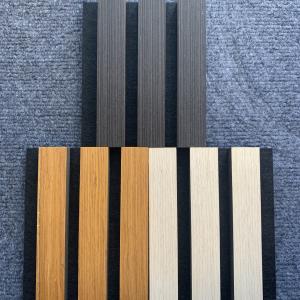 China Decorative Slatted Wooden Veneer Wall Panels Mdf Acoustic Panel on sale