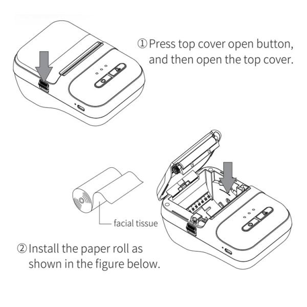 2 Inch 58mm Bluetooth Handheld Wireless Thermal Label Printer Royal Mail