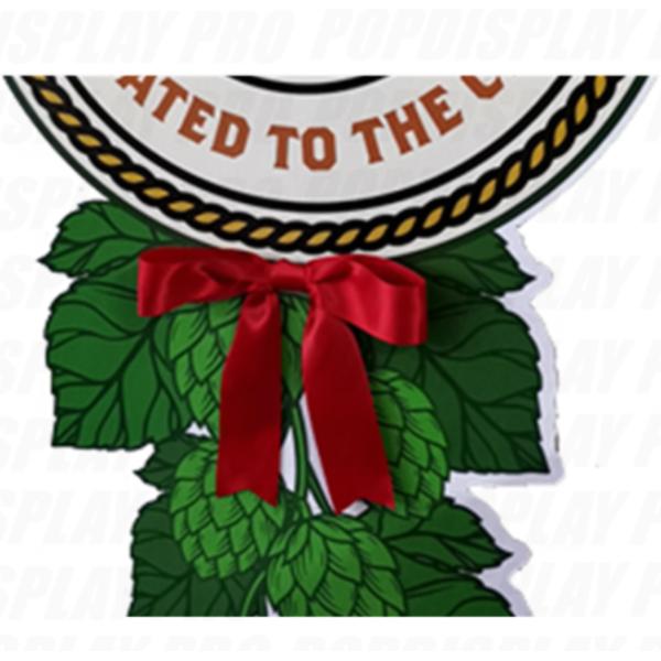 Double Sided Print 3D Red Ribbon Merchandising Shelf