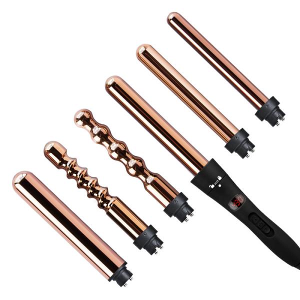 Dual Voltage Titanium Curling Wand Set 50HZ with LED Display
