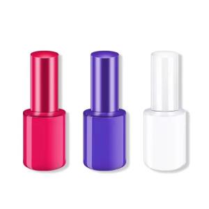 China 5ml 10ml 15ml empty Refillable glass gel Nail polish bottle with Brush and cap wholesale