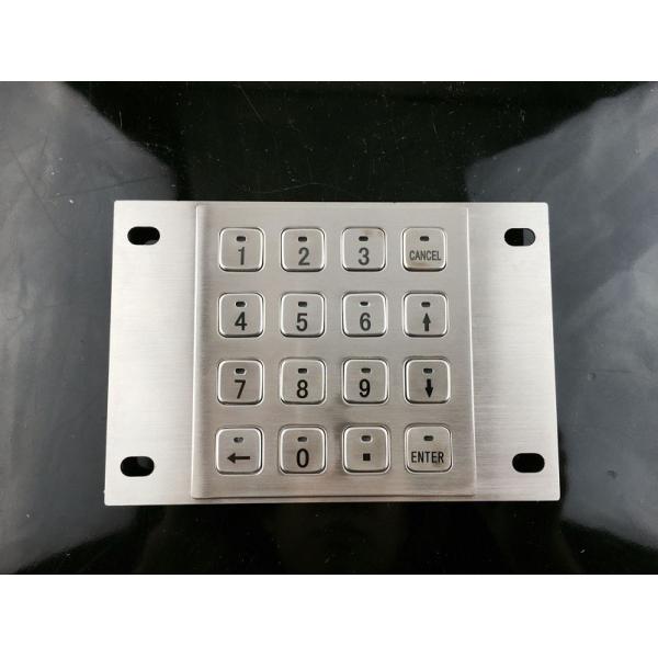 rear mounted IP65 waterproof 16 keys metal numeric vandal proof illuminated keypad