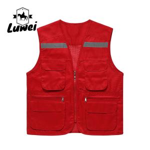 China High Quality Utility Mesh Vest Outerwear Men's Work-wear Sleeveless Multi Pocket Work Vest Men's Vest wholesale
