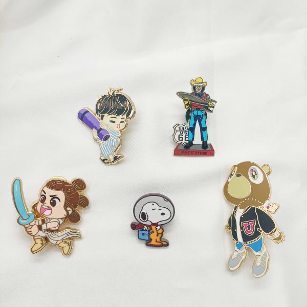 Plated Metal Crafts Customized Hard Enamel Lapel Pin Business Gifts Metal Logo Design Pins For Clothes