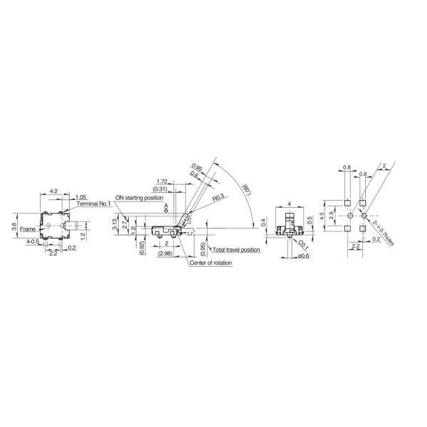 4 Pin Motion Sensor On Off Switch Iron Material AC500V ISO9001 Approved