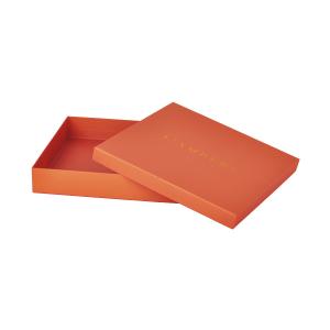 China Hard Cardboard Paper Packing Boxes Orange Color With Custom Logo wholesale
