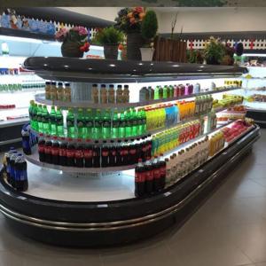 Supermarket Refrigeration Open Display Fridge Semi Height And Island Open