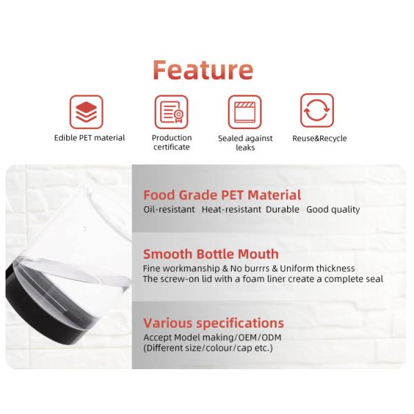 Empty Pet Chocolate Candy Cookie Jar Plastic Chocolate Jar With Aluminum Lid