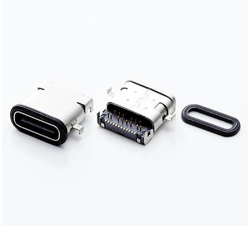 USB3.1 Type-C Connector,IP67 Waterproof type 24 Contact Usb 3.1 Type C Connector , HULYN