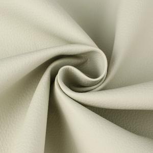 China Eco Friendly PVC Leather For Furniture French Terry Base Litchi Grain Leather wholesale