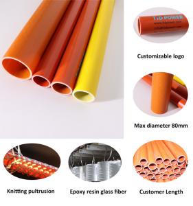 China High Strength Epoxy Fiberglass Insulation Hollow Tube / Epoxy Resin Fiberglass Pipes wholesale