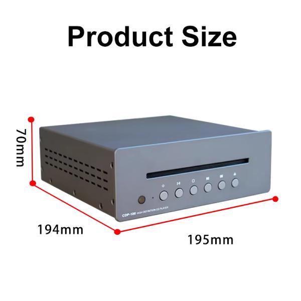 Solid Metal Classic CD Disc Player With RCA Out For Home Theater Audio System