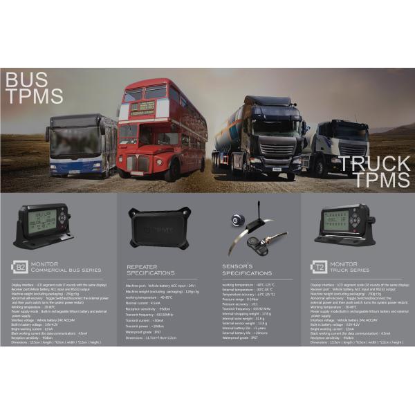 RS232 7 Wheels 12mA 4V Tire Pressure Monitoring System Toggle Switches Bus TPMS