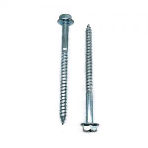 China Ss304 / 316 Stainless Self Tapping Screws Hex Flange Head White Zinc Plated wholesale
