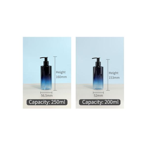 300ml 500ml Transparent Pump Bottle Cosmetic Shampoo Empty Bottle With Spray Pump Head