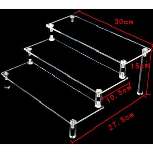 China Desktop 3 Layers Acrylic Jewellery Display Stands , Acrylic Display Rack Polished wholesale