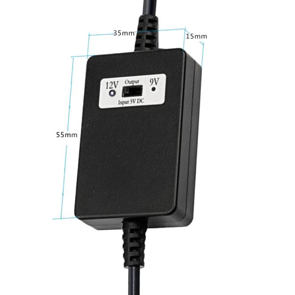 5V to 12V 2A DC Step Up Converter Cable for Car GPS Wifi Modem