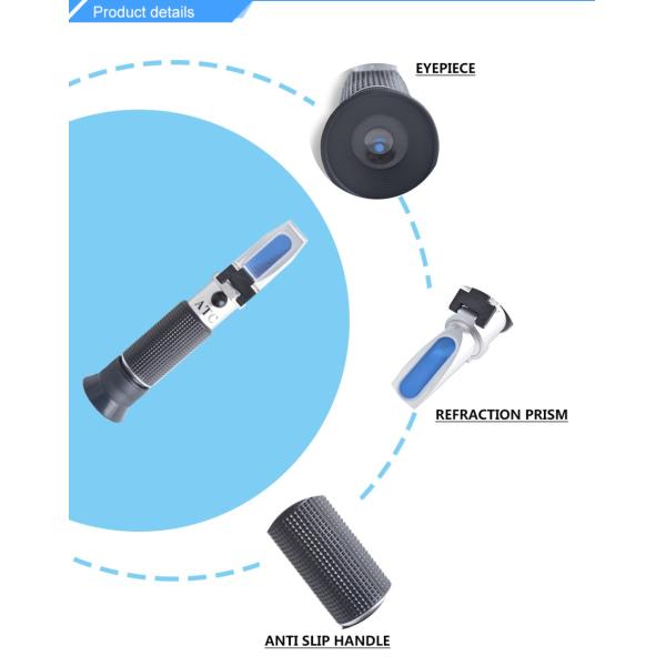 Hand Held Tester Tool 4 In 1 Engine Fluid Glycol Antifreeze Freezing Point Car Battery Refractometer W ATC