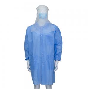 China 5pcs/Bag Dustproof Disposable Lab Coats With Shirt / Korean / Knitted Collar Style on sale