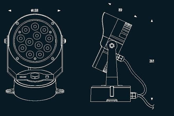 LED Garden Spotlight Dimmable With Round Base 2700K ~ 6500K Color Temperature