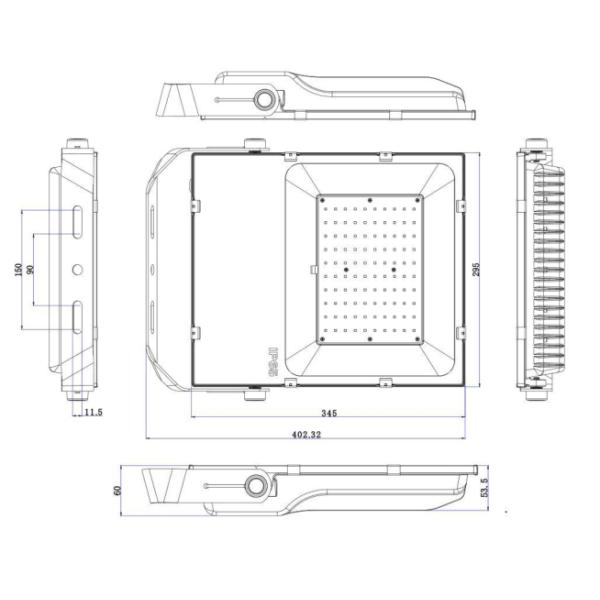 Mean well Driver LED Flood Lamp / Ultra Thin 130LM/W SMD LED Flood Light