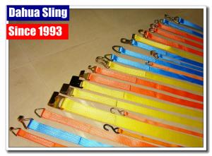 China Vinyl S Hook & Soft Loop Ladder Rack Ratchet Straps / Ladder Rack Tie Downs  3300 Lbs wholesale