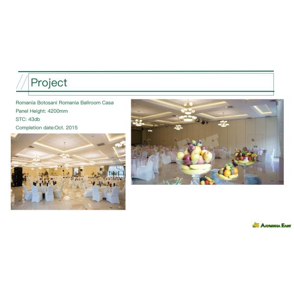 AE100 Operable Wooden Sliding Partition For Living Room