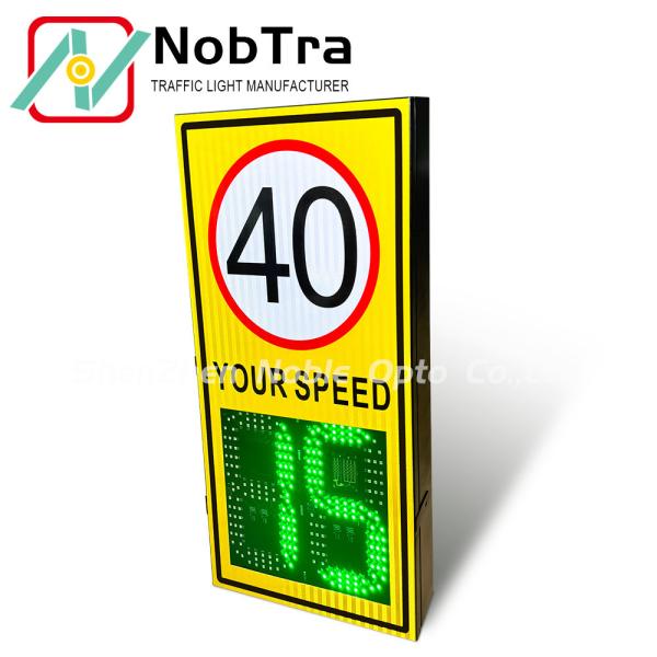 Suggestion install height 2.5-4 Meters -40°C To 60°C Digital Speed Limit Signs with Visibility Range More Than 300 Meters
