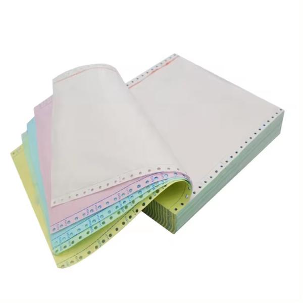 Quality One sided Perforated Continuous Computer Form Paper With 92% Brightness for sale