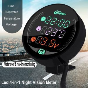 China waterproof motorcycle speedometer thermometer Multi-Function LED Digital meter wholesale