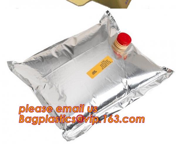 Silver Red Wine Quad Seal Bag Glod Reusable Bag In Box For Apple Liquid And Juice,1L ~ 500L Water Bib Bag In Box & Liqui